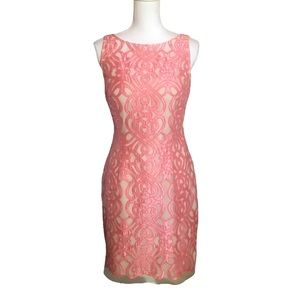 Aidan Mattox Embroidered Sheath Dress